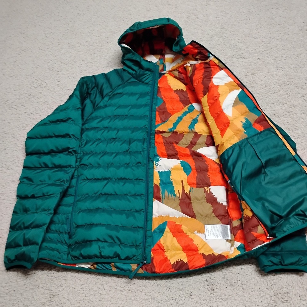 Helly Hansen Jacket Mens XL Green Puffer Ski Designer Banff Hooded Insulator Zip